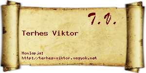 Terhes Viktor névjegykártya