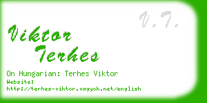 viktor terhes business card